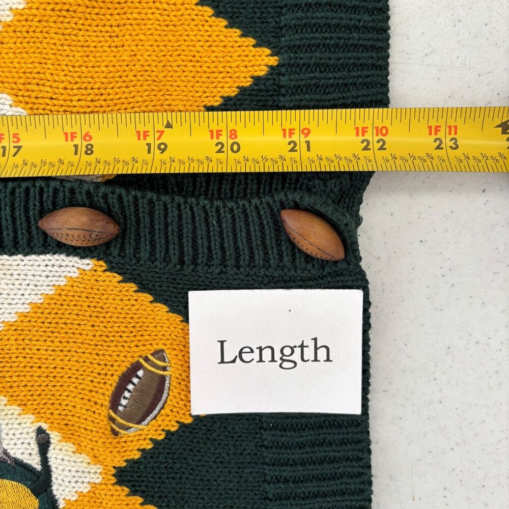 Womens Green Bay Packers Vintage Knit Vest Large Football NFL Wisconsin - Picture 7 of 7